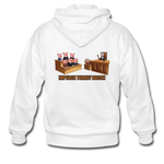 Heavy Blend Zip Hoodie - Impeach Turkey Bacon - white