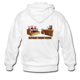 Heavy Blend Zip Hoodie - Impeach Turkey Bacon - white