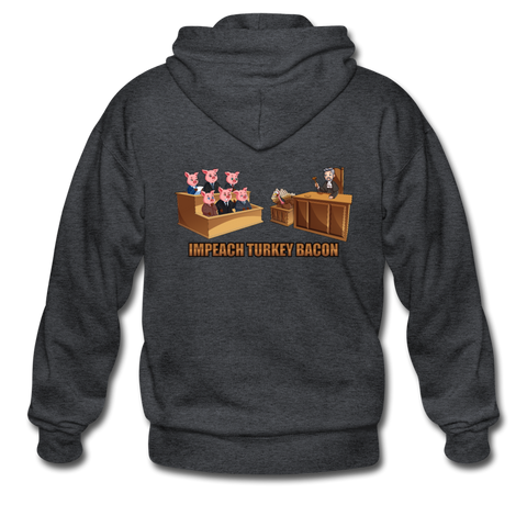 Heavy Blend Zip Hoodie - Impeach Turkey Bacon - deep heather