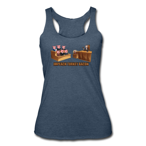 Women’s Racerback Tank - Impeach Turkey Bacon - heather navy