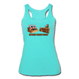 Women’s Racerback Tank - Impeach Turkey Bacon - turquoise