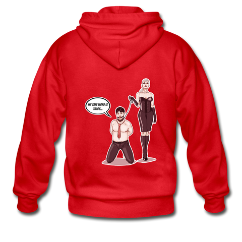 Heavy Blend Zip Hoodie - My Safe Word Is Tacos - red