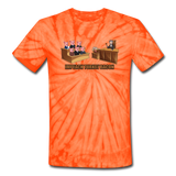 Unisex Tie Dye T-Shirt - Impeach Turkey Bacon - spider orange