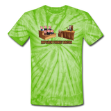 Unisex Tie Dye T-Shirt - Impeach Turkey Bacon - spider lime green